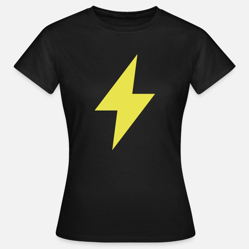 Lightning icon - Thunder - Flash - Women's T-Shirt - black