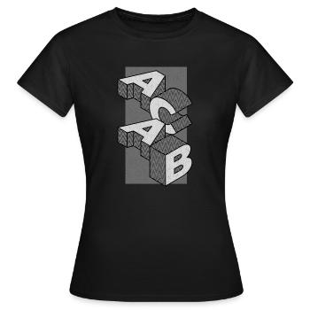 ACAB retro vintage illustration - Women's T-Shirt - black - Front - AI Model Female 172 dark (172cm)