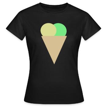 Eis in der Waffel - Frauen T-Shirt - Schwarz - Vorne - AI Model Female 172 dark (172cm)