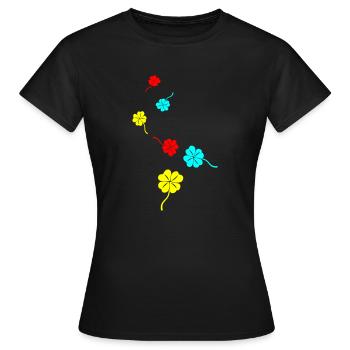 La chance de Cloverleaf - T-shirt Femme - noir - Devant - AI Model Female 172 dark (172cm)