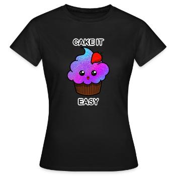 CAKE IT EASY - Women's T-Shirt - black - Front - AI Model Female 172 dark (172cm)