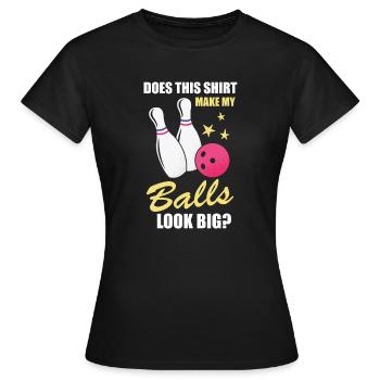 Bowlingspieler lustiger Bowler präsentieren Idee B - Frauen T-Shirt - Schwarz - Vorne - AI Model Female 172 dark (172cm)