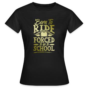 Balade à moto - T-shirt Femme - noir - Devant - AI Model Female 172 dark (172cm)