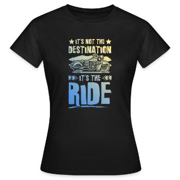 Motorrad Ziel - Frauen T-Shirt - Schwarz - Vorne - AI Model Female 172 dark (172cm)