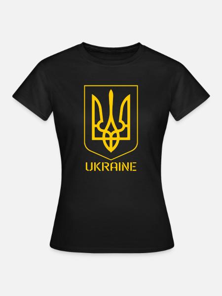 Ukraine Tryzub - Frauen T-Shirt - Schwarz