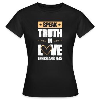 bibel liebe verse - Frauen T-Shirt - Schwarz - Vorne - AI Model Female 172 dark (172cm)