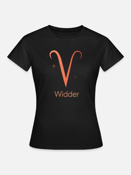 Sternzeichen Widder - Frauen T-Shirt - Schwarz