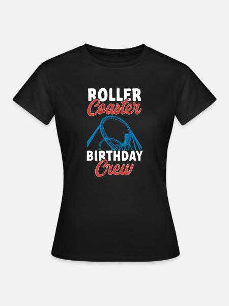 Achterbahn Rollercoaster Freizeitpark - Frauen T-Shirt - Schwarz
