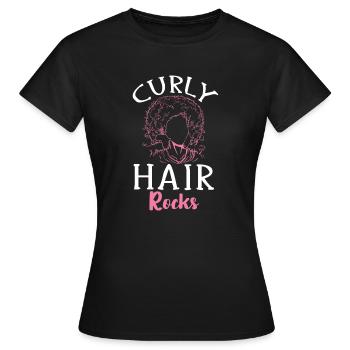 Cheveux bouclés Boucles afro Cheveux naturels - T-shirt Femme - noir - Devant - AI Model Female 172 dark (172cm)