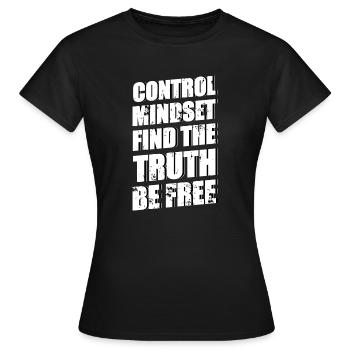 Mentalité - T-shirt Femme - noir - Devant - AI Model Female 172 dark (172cm)