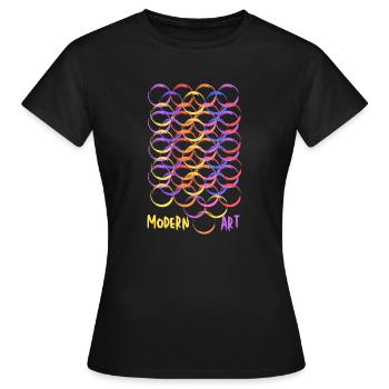 Art moderne - T-shirt Femme - noir - Devant - AI Model Female 172 dark (172cm)