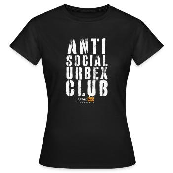 Anti Social Urbex Club - Frauen T-Shirt - Schwarz - Vorne - AI Model Female 172 dark (172cm)