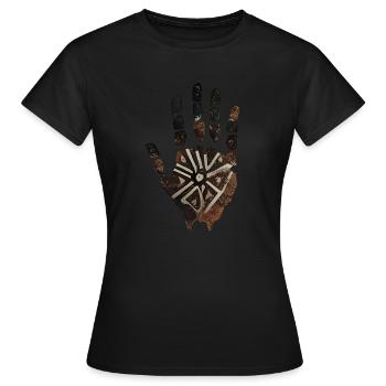 Hand Ritual Abbildung - Frauen T-Shirt - Schwarz - Vorne - AI Model Female 172 dark (172cm)
