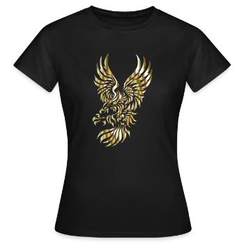 eagle eagle buzzard falcon habicht hawk falcon13 - Women's T-Shirt - black - Front - AI Model Female 172 dark (172cm)