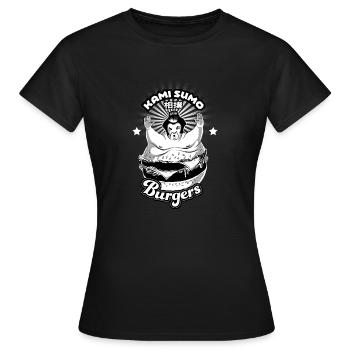 Burgers sumo - T-shirt Femme - noir - Devant - AI Model Female 172 dark (172cm)