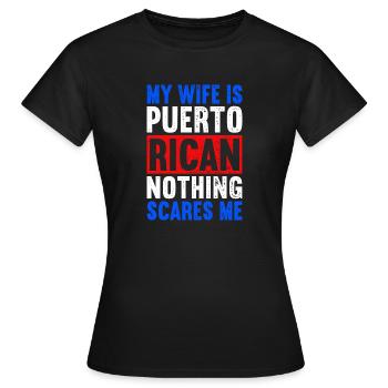 Porto Rico - T-shirt Femme - noir - Devant - AI Model Female 172 dark (172cm)