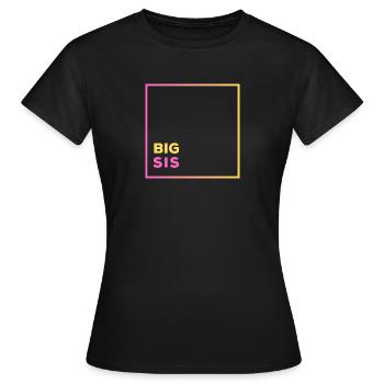 Grande soeur Big Sis Minimaliste - T-shirt Femme - noir - Devant - AI Model Female 172 dark (172cm)