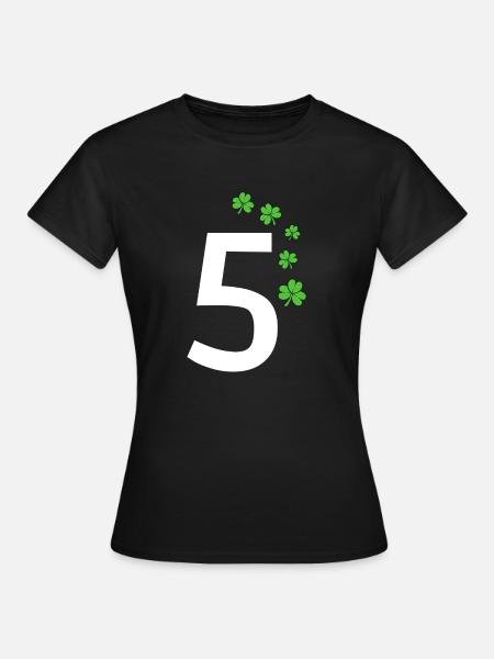 5 - Frauen T-Shirt - Schwarz