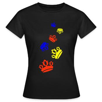 Silhouette de la couronne - T-shirt Femme - noir - Devant - AI Model Female 172 dark (172cm)