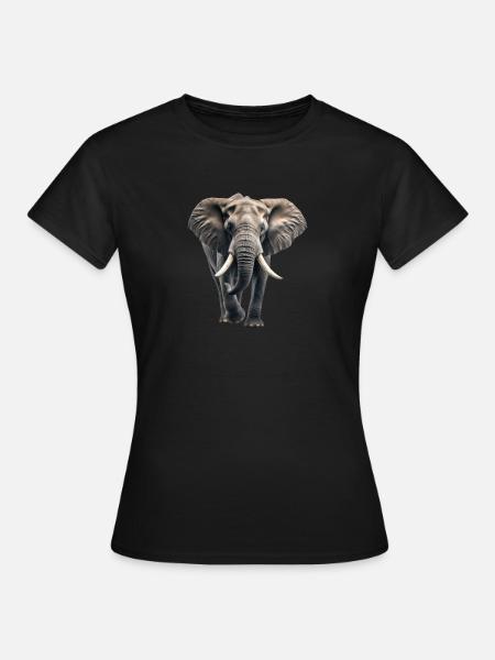Afrikanischer Elefant - Frauen T-Shirt - Schwarz