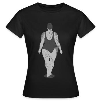 Belle femme en maillot de bain - T-shirt Femme - noir - Devant - AI Model Female 172 dark (172cm)