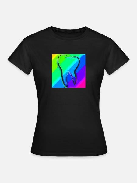 Zahn | Zahnärztin | Zahnarzt | Zahnarzthelferin - Frauen T-Shirt - Schwarz