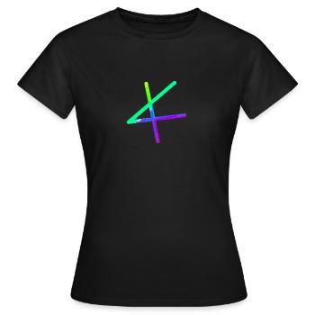 | alpha icône | Alphabet grec - T-shirt Femme - noir - Devant - AI Model Female 172 dark (172cm)