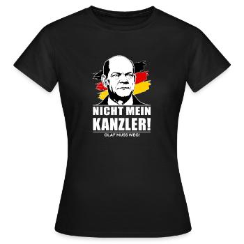 Pas ma chancelière - T-shirt Femme - noir - Devant - AI Model Female 172 dark (172cm)