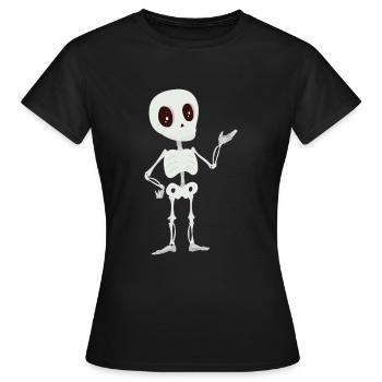 squelette - T-shirt Femme - noir - Devant - AI Model Female 172 dark (172cm)