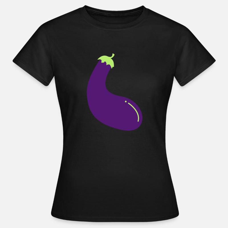Eggplant - Women's T-Shirt - black