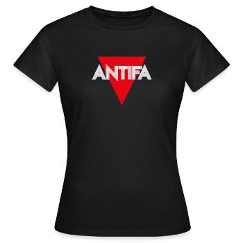 ANTIFA - Women's T-Shirt - black - Front - AI Model Female 172 dark (172cm)