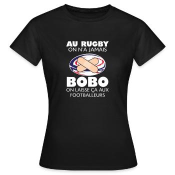 Cadeau humour pour joueur de rugby - T-shirt Femme - noir - Devant - AI Model Female 172 dark (172cm)