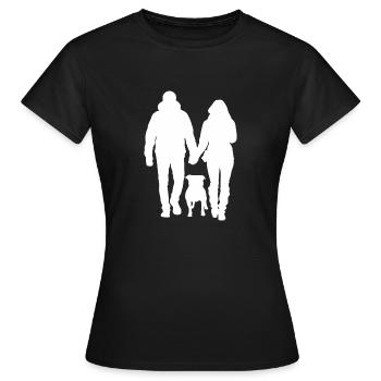 Paar mit Stafford - Frauen T-Shirt - Schwarz - Vorne - AI Model Female 172 dark (172cm)