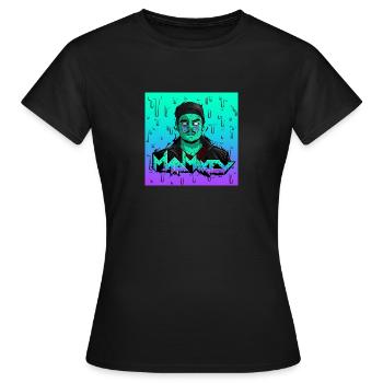 MadMikey Grime Art Sticky Grün - Frauen T-Shirt - Schwarz - Vorne - AI Model Female 172 dark (172cm)