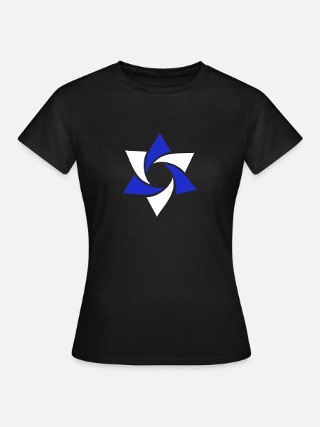 Davidstern - Frauen T-Shirt - Schwarz