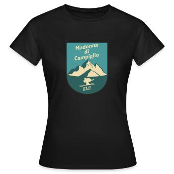 Madonna di Campiglio - Skifahren in Italien - Frauen T-Shirt - Schwarz - Vorne - AI Model Female 172 dark (172cm)