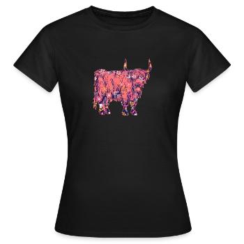 Bovins vaches Bovins Highland - T-shirt Femme - noir - Devant - AI Model Female 172 dark (172cm)