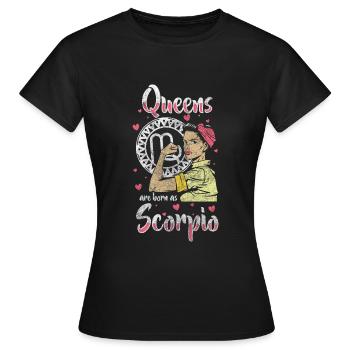 Signe du zodiaque Caractère du signe du zodiaque Scorpion - T-shirt Femme - noir - Devant - AI Model Female 172 dark (172cm)