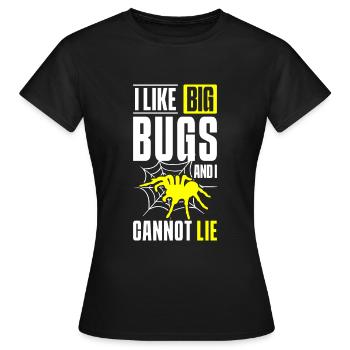Spinnennetz Natur Arachniden Acht Augen - Frauen T-Shirt - Schwarz - Vorne - AI Model Female 172 dark (172cm)