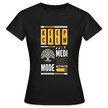 Méditation Zen Méditation Illumination - T-shirt Femme - noir - Devant - AI Model Female 172 dark (172cm)