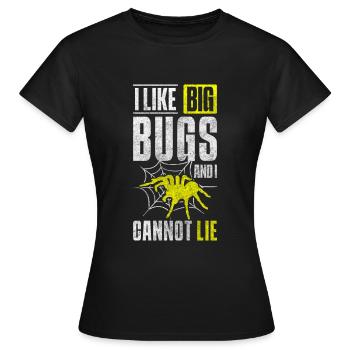 Arachnides en toile d’araignée - T-shirt Femme - noir - Devant - AI Model Female 172 dark (172cm)