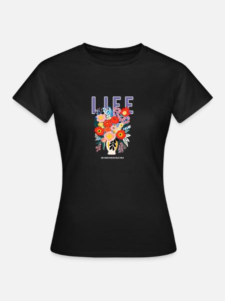 Life Flowers - Women's T-Shirt - black