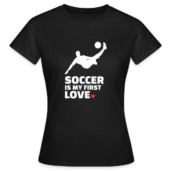 J’adore Football Silhouette de football élégante - T-shirt Femme - noir - Devant - AI Model Female 172 dark (172cm)