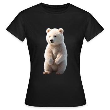 Baby Eisbär Polarbär Bär - Frauen T-Shirt - Schwarz - Vorne - AI Model Female 172 dark (172cm)