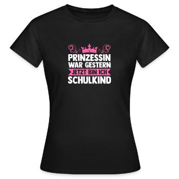 Kindergarten Graduate Princess School Enrollment Schoolchild - Women's T-Shirt - black - Front - AI Model Female 172 dark (172cm)
