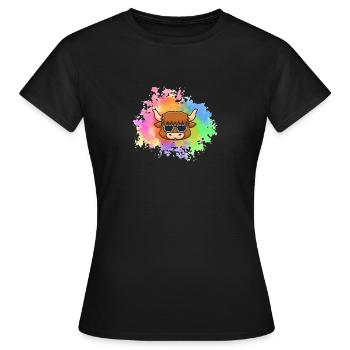 Büffel Rind Ochsen - Frauen T-Shirt - Schwarz - Vorne - AI Model Female 172 dark (172cm)