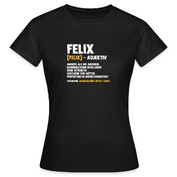 Felix - T-shirt Femme - noir - Devant - AI Model Female 172 dark (172cm)