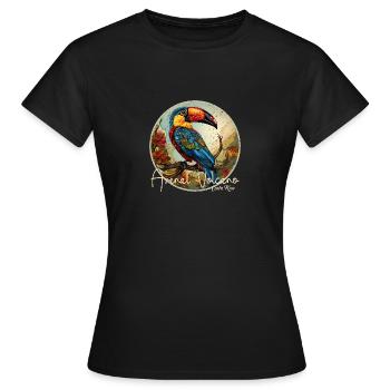 Arenal Volcano Costa Rica retro style - Frauen T-Shirt - Schwarz - Vorne - AI Model Female 172 dark (172cm)