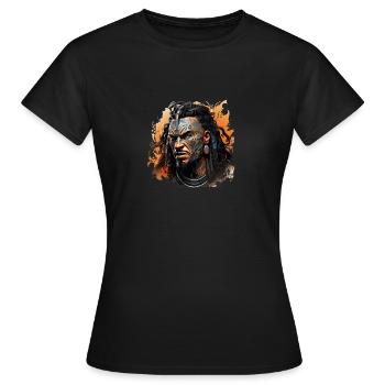 Maori Warrior - Women's T-Shirt - black - Front - AI Model Female 172 dark (172cm)
