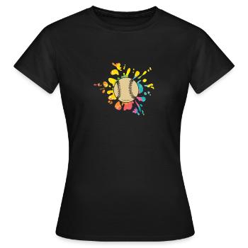 Baseballspieler Baseball - Frauen T-Shirt - Schwarz - Vorne - AI Model Female 172 dark (172cm)